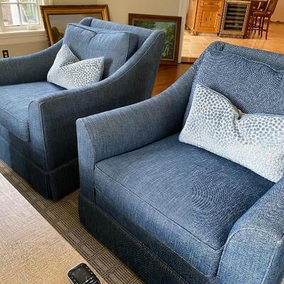 Kravet Furniture Blue Accent Chairs