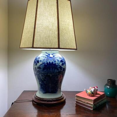 Antique Flow Blue Lamp (there is a pair)