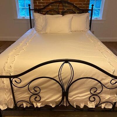 Wrought Iron Queen Bed with free mattress