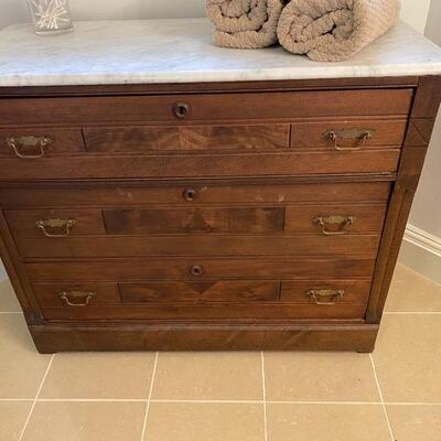 Antique Chest with Marble top