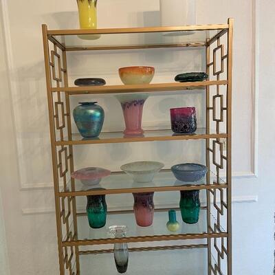 Scottish Glass Collection and Decorative Bookcase