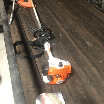 Barely use Stihl gas weed trimmer with edger attachment