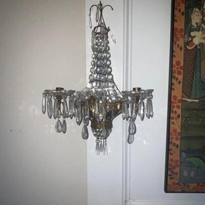 crystal candle sconces (pair)