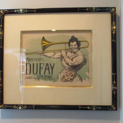 Vintage Marguerite Dufay Women Trombone Player  