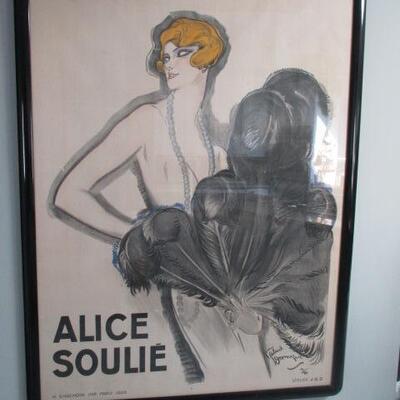 Multi-Media Poster Jean Gabriel Domergue. Alice Soulie H. Chachoin Imp. Paris 1926 Atelier J.G.D. 50x60