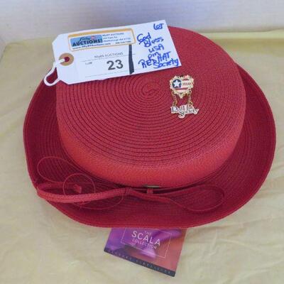 USA RED HAT Society Pin & HAT
