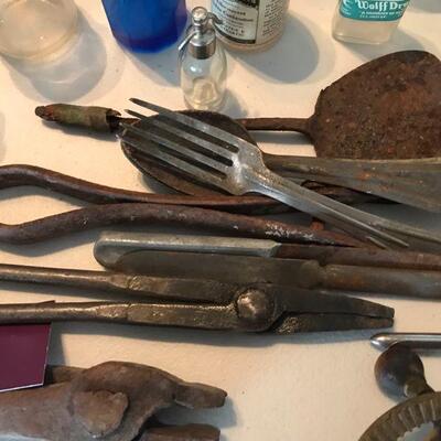 vintage tools and military issued flatware