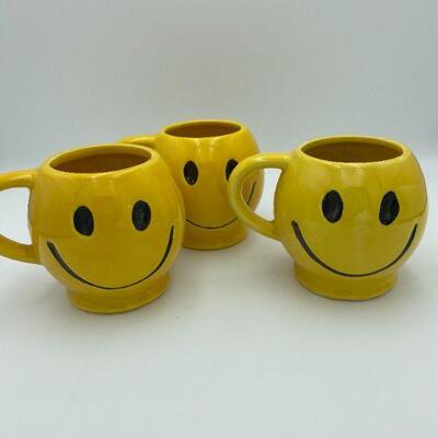 Vintage McCoy Smiley Face Mugs