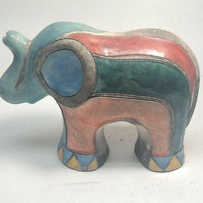 "https://www.ebay.com/itm/114918154995	"	ME7009 South African Raku Pottery Elephant Figurine (light green head)	BIN
