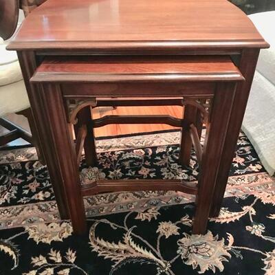 Chinese Chippendale style nesting tables $255
24 X 18 1/2 X 25