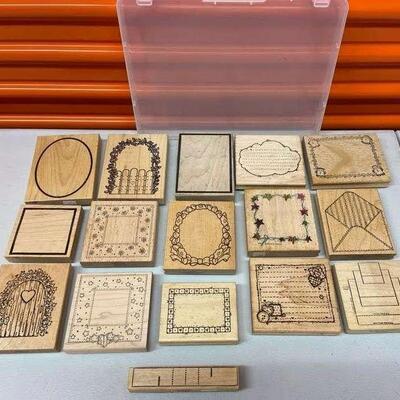 PST053 - Sixteen Wood Rubber Stamps For Creative Crafts - Frames Theme - See Photos for Designs