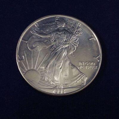 PST301 - One 1993 Silver Dollar 1-oz. Fine Silver