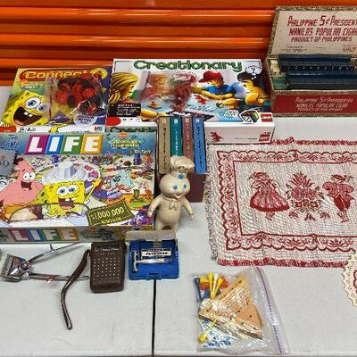 PST020 - Kids Board Games, Vintage Items - Pillsbury Dough Boy, Transistor Radio, Shaver & More