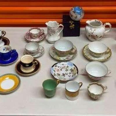 PST073 - Large Collection of Vintage Demitasse Cups & Saucers, Lenox & More - See Photos