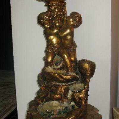 TALL GOLD WASHED PILLAR STYLE FOUNTAIN                                           BUY IT NOW $ 235.00
