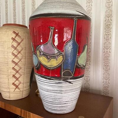 Mid Century Fat Lava Pottery