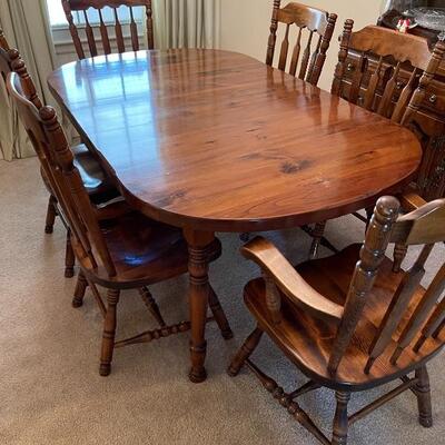 Country Pine Dining Table /6 Chairs