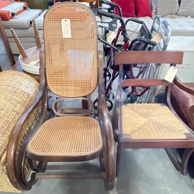 #3574 â€¢ 2 Vintage Rocking Chairs