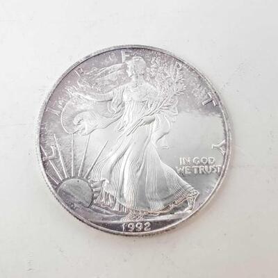 #1510 â€¢ 1992 Fine Silver American Eagle Dollar 1oz