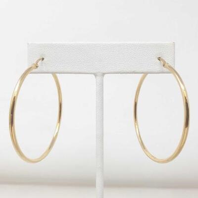 #1005 â€¢ 18k Gold Hoop Earrings 2.8g
