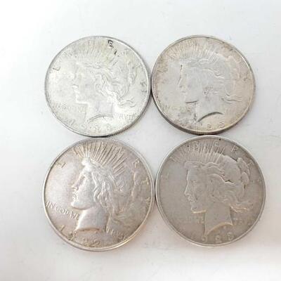 #1550 â€¢ 4 1922-1928 Silver Peace Dollars