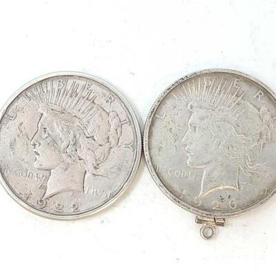 #1556 â€¢ 2 Silver Peace Dollars