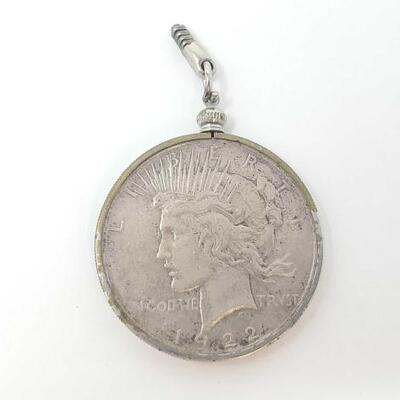 #1562 â€¢ 1922 Philadelphia Mint Peace Dollar Pendant