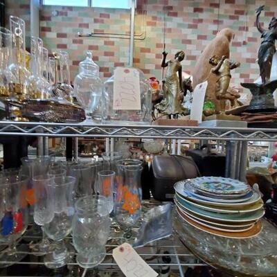 #4022 â€¢ Glasses, Plates, Statues, Dishes And More
