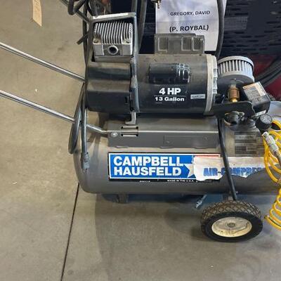 440	

Campbell Hausfeld 4Hp 13 Gallon Air Compressor
Campbell Hausfeld 4Hp 13 Gallon Air Compressor