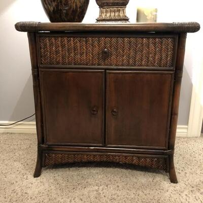 Pier 1 Bamboo Framed Side Table/Cabinet, Indonesia