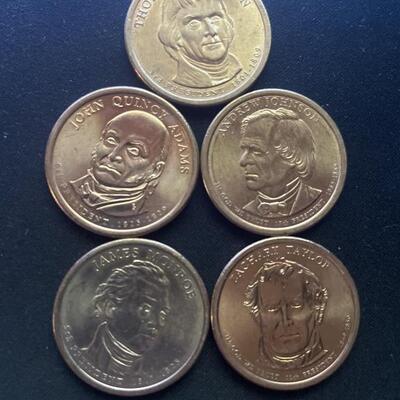 (5) Presidential Dollar Coins