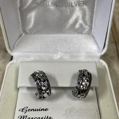 Sterling Silver Marcasite Earrings