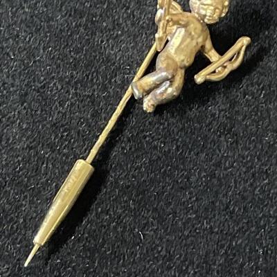 14k Gold Angel Pin total weight is 2.65 grams