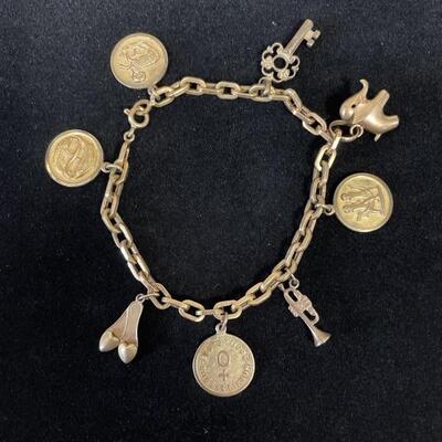 8k Gold Charm Bracelet all marked 333 and tested