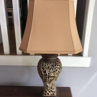 Decorative Filigree Table Lamp with Shade