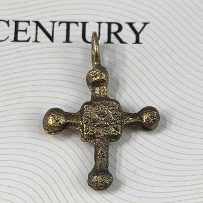 Early Middle Ages 10th-11th Century Fine French 
Gold Cross Pendant with COA 1.79g