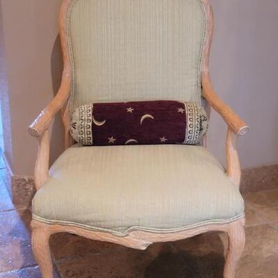 French Provincial Upholstered Arm Chair