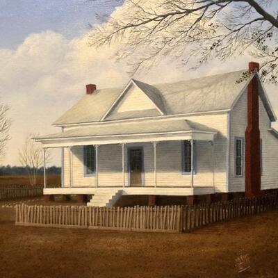 Homestead. By J. Dean. Oil on Canvas