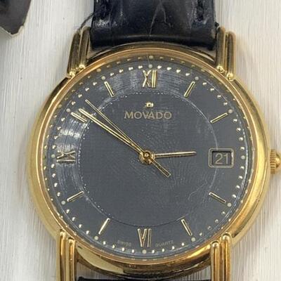 1997 Engraved to BJ Thomas Movado Wrist Watch
with original presentation case, instruction manual, and box