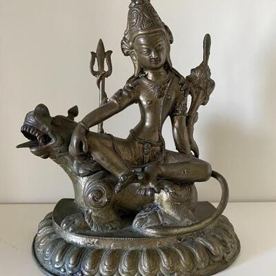 19th Century Brass Nepalese Buddhist Statue
Shiva Bhutnath, the Lord of the Beasts
9in tall x 7in wide�