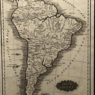 South America Map-Printed & Published Boston 1829
