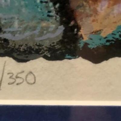 Michael Kachan. EIFFEL SONG. Seriolithograph in
Color, 133/350. Signed by artist. 15.5 x 13. 25 x 23 framed. COA attached.