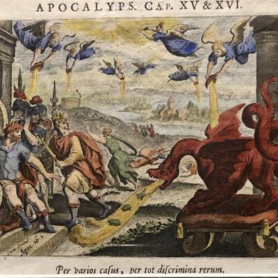 Antique Biblical Illustration of the Apocalypse