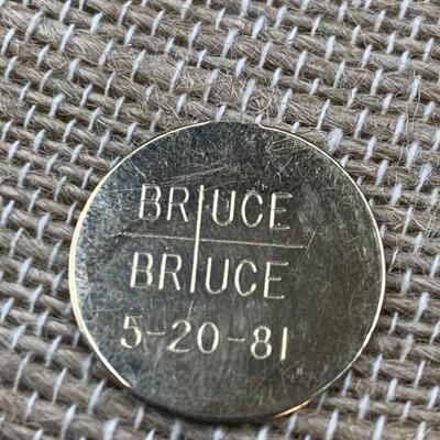 14k Gold Token â€˜Bruce Bruce 5-20-81 Thank BJâ€™