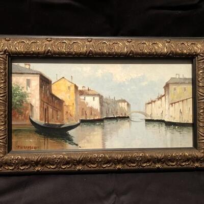 Aldo Marangoni. Venice. Original Oil on Canvas.