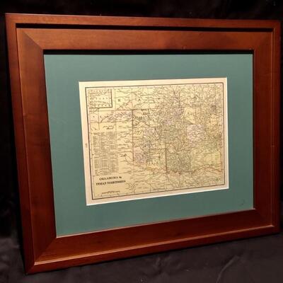 Antique Map of Oklahoma Indian Territory
Certified authentic, printed in 1899. 