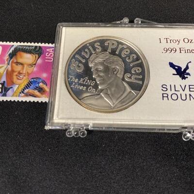 Elvis 1 Troy Ounce .999 Silver Coin With Elvis