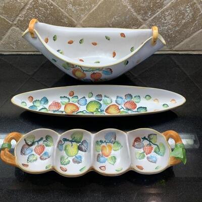 (3) Neiman Marcus Ceramic Serving Pieces, Italy