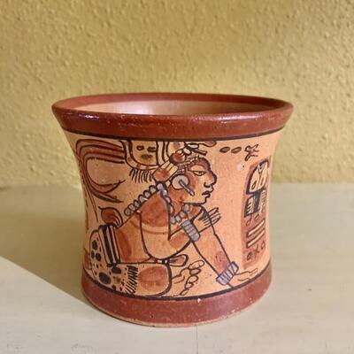 Mayan Terra Cotta Vase Signed By Roger Juarez
Regional Potter & Sculptor in Serralta, Yucatan, Mexico
Vase Created by Using Ancient...