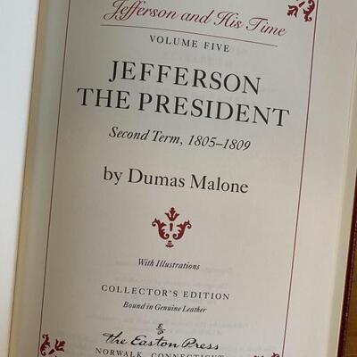 Easton Press Jefferson and His Time  - Dumas Malone  Volumes 1-5
From the Private Library of BJ and Gloria Thomas
